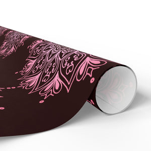 Black and PInk Mandala Wrapping Paper