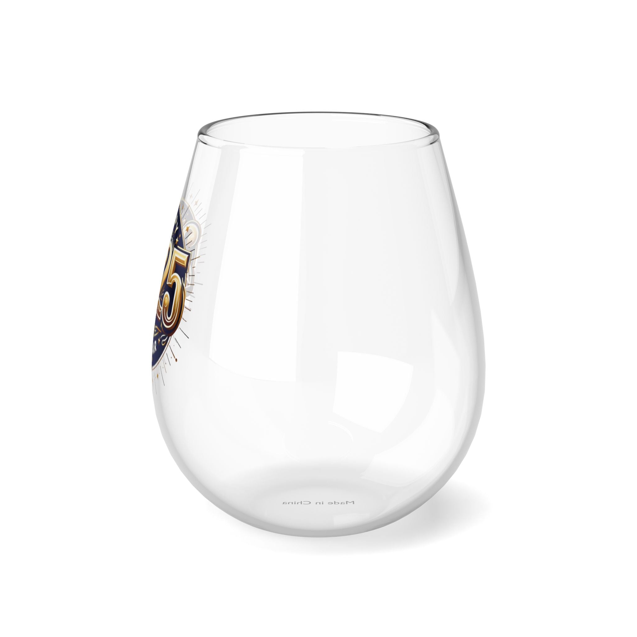 2025 Happy New Year Stemless Wine Glass