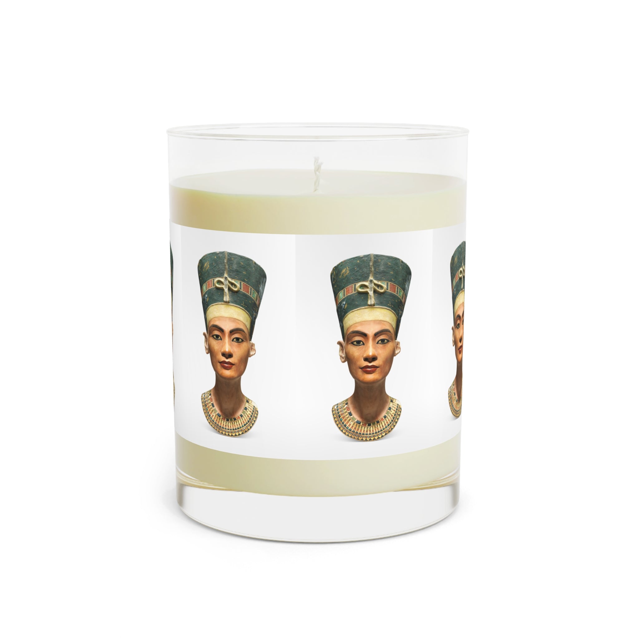 Queen Nefertiti Bust Scented Candle - Full Glass, 11oz