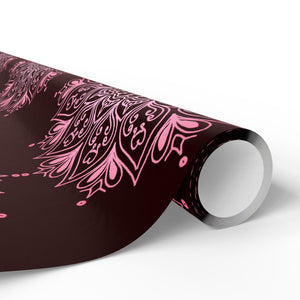 Black and PInk Mandala Wrapping Paper