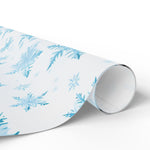 Load image into Gallery viewer, Blue and White Snowflake Wrapping Paper
