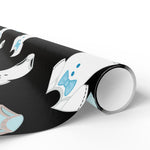 Load image into Gallery viewer, Black, Blue, and White Baby Gift Wrapping Paper
