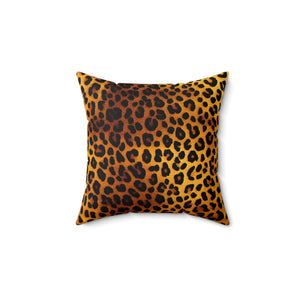 Leopard Print Square Pillow