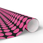 Load image into Gallery viewer, Black and Pink Polka Dot Wrapping Paper
