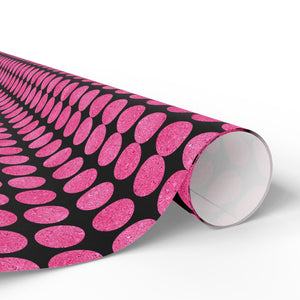 Black and Pink Polka Dot Wrapping Paper