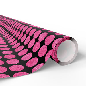 Black and Pink Polka Dot Wrapping Paper