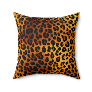 Leopard Print Square Pillow