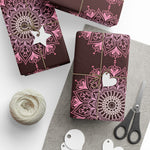 Load image into Gallery viewer, Black and PInk Mandala Wrapping Paper
