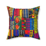 Load image into Gallery viewer, African Kente Print Spun Polyester Square Pillow
