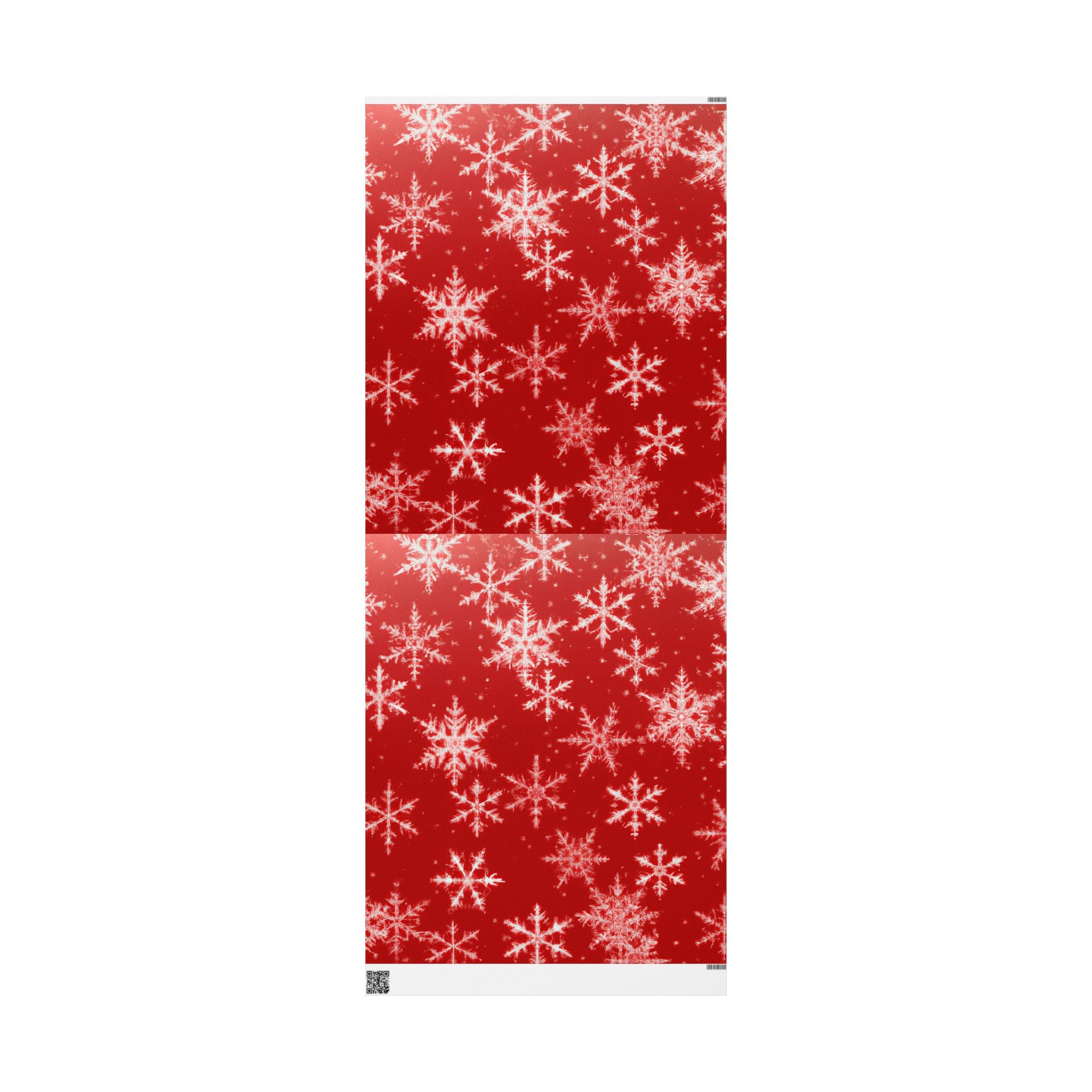 Red and White Snowflake Wrapping Paper