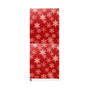 Red and White Snowflake Wrapping Paper