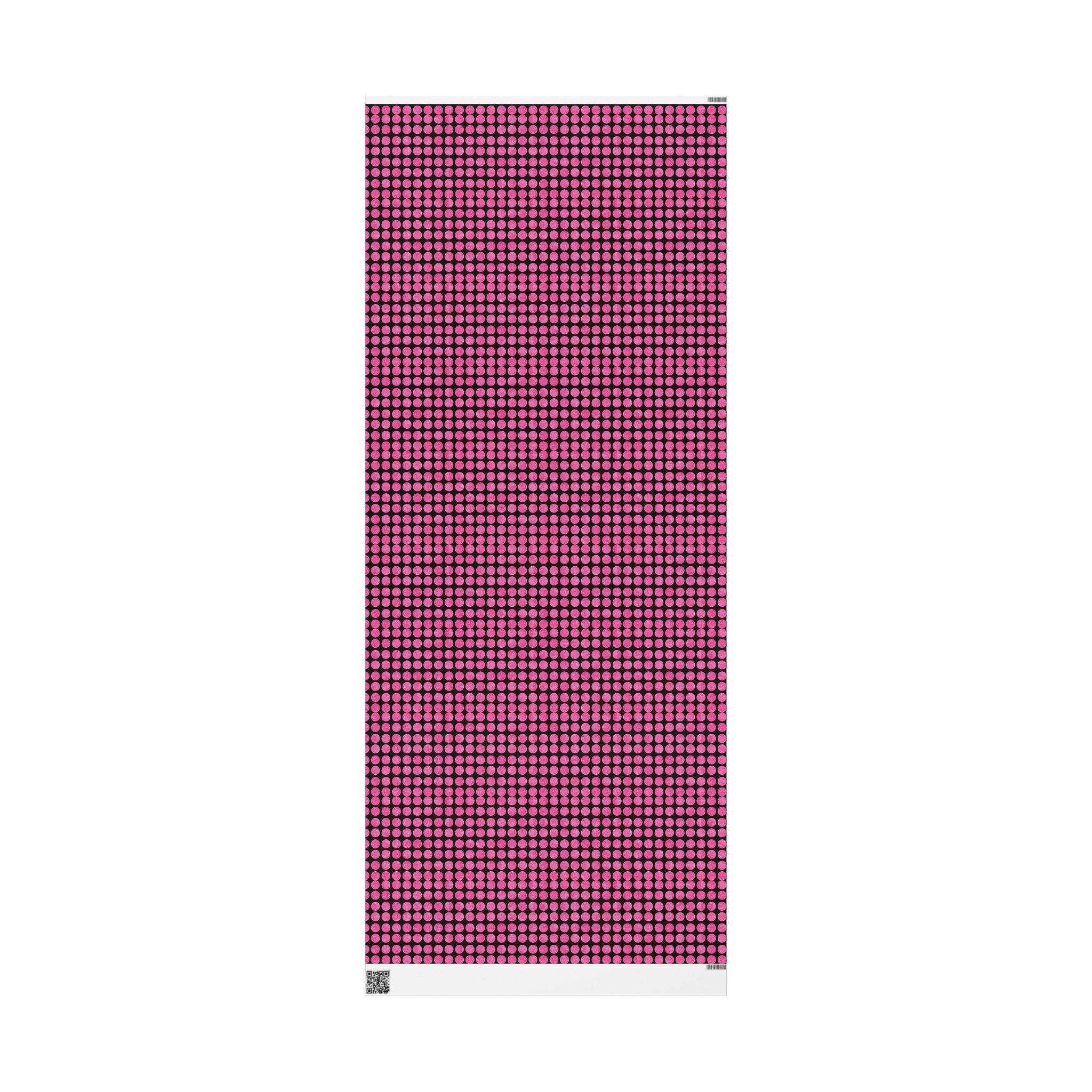 Black and Pink Polka Dot Wrapping Paper