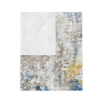 Load image into Gallery viewer, Midnight Silver Abstract Microfiber Blanket
