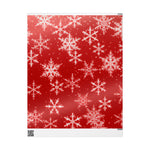 Load image into Gallery viewer, Red and White Snowflake Wrapping Paper
