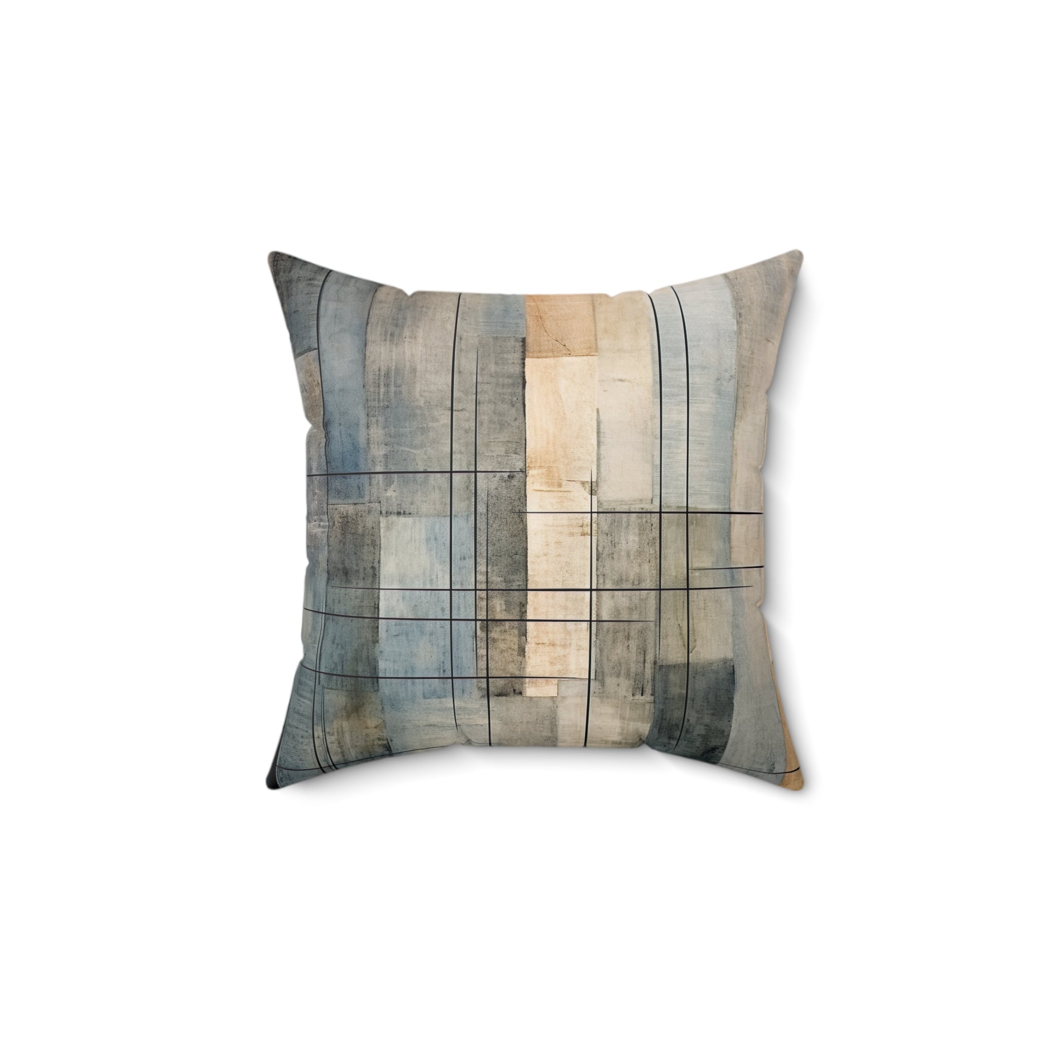 Silver and Gold Geometric Throw Pillow