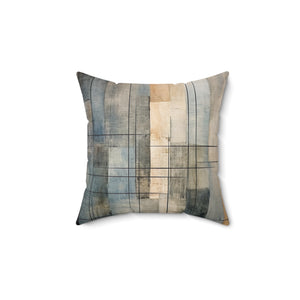 Silver and Gold Geometric Throw Pillow