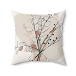 Load image into Gallery viewer, Eucalyptus design minimalist line art pillow
