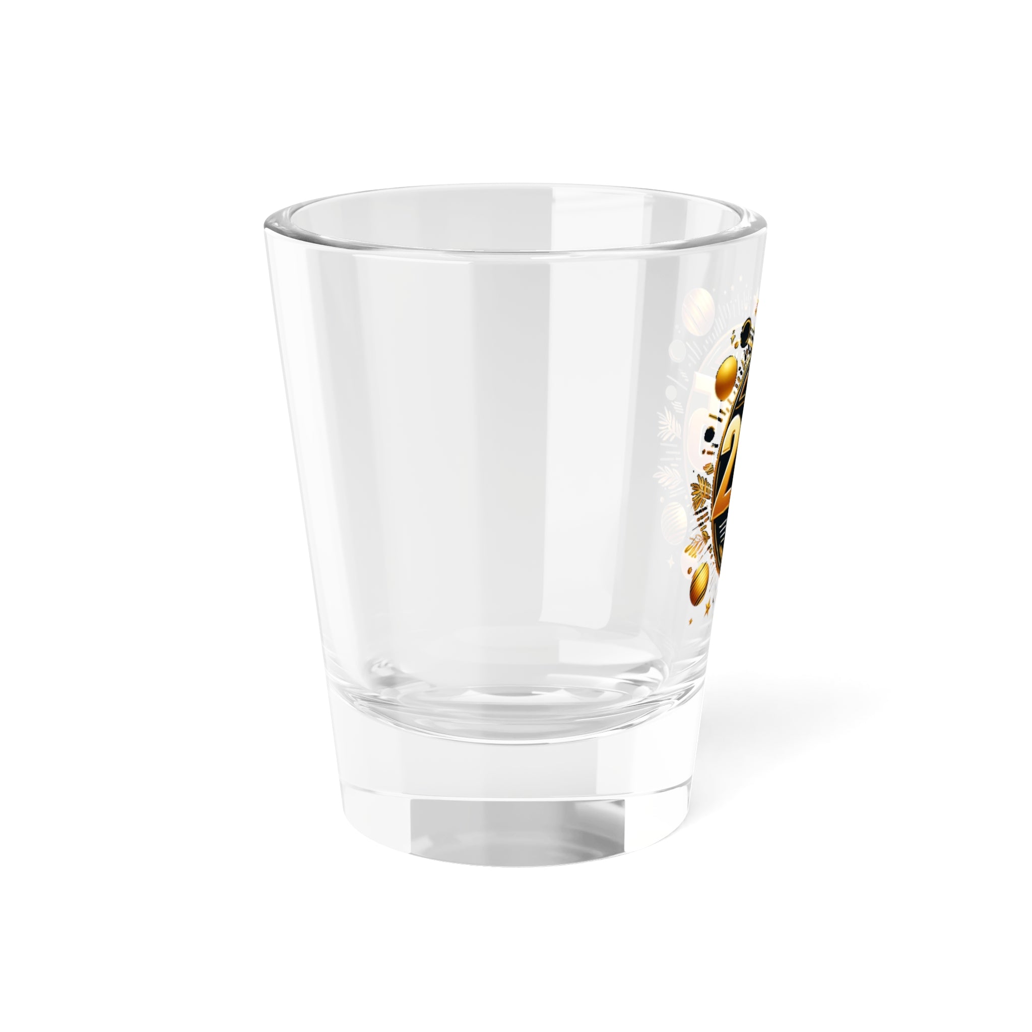 Black and Gold 2025 New Years Eve Shot Glass