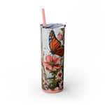 Load image into Gallery viewer, Butterfly Skinny Tumbler with Straw, 20oz
