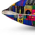 Load image into Gallery viewer, African Kente Print Spun Polyester Square Pillow
