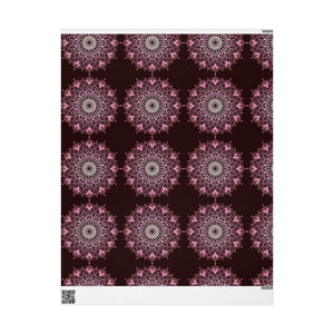 Black and PInk Mandala Wrapping Paper