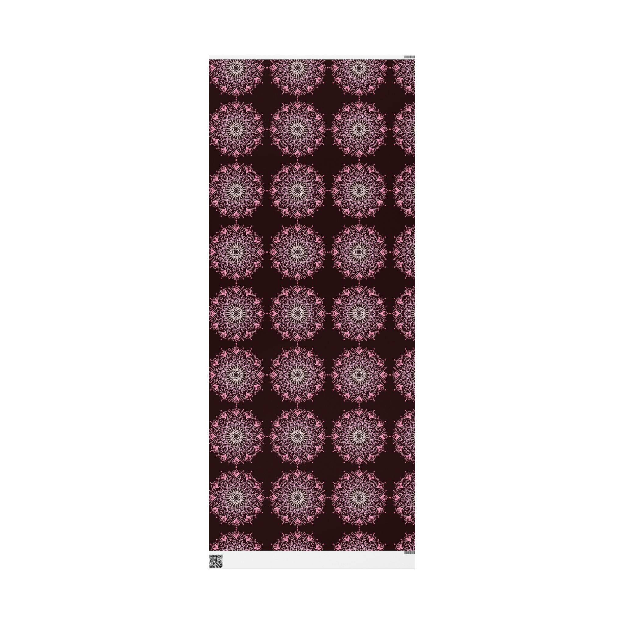 Black and PInk Mandala Wrapping Paper