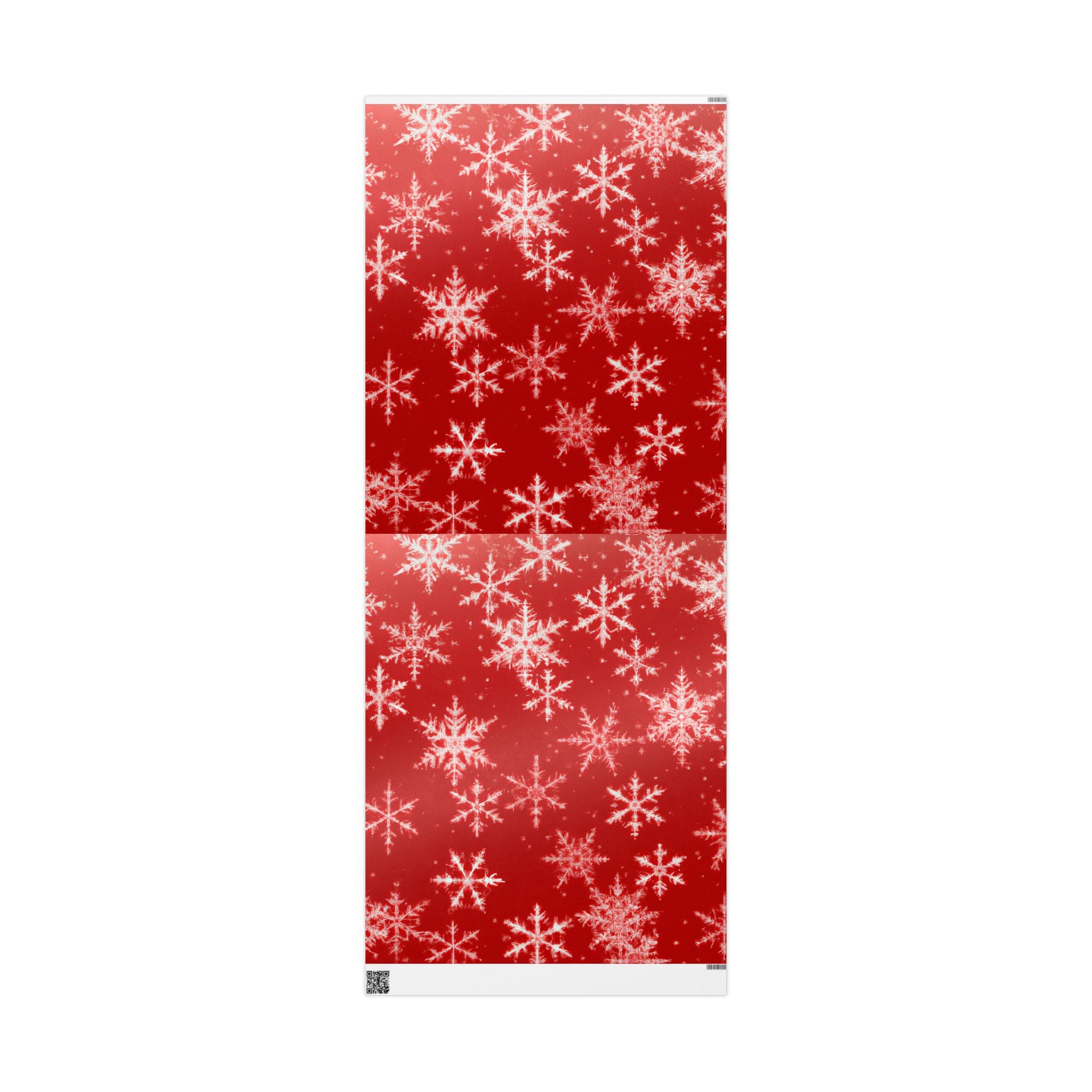 Red and White Snowflake Wrapping Paper