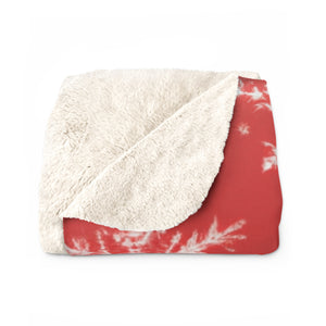 Red Snowflake Sherpa Fleece Blanket