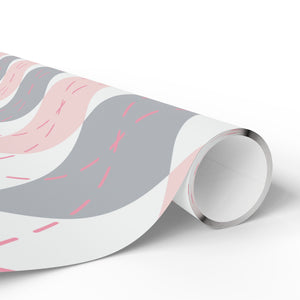 Pink and Gray Argyle Pattern Wrapping Paper