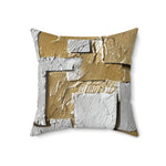 Load image into Gallery viewer, Silver and Gold Metallic Print Pillow
