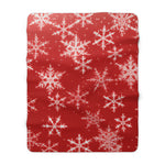 Load image into Gallery viewer, Red Snowflake Sherpa Fleece Blanket
