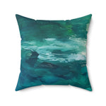 Load image into Gallery viewer, Teal Square throw Pillow
