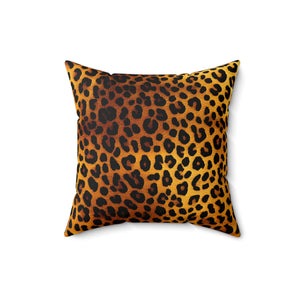 Leopard Print Square Pillow