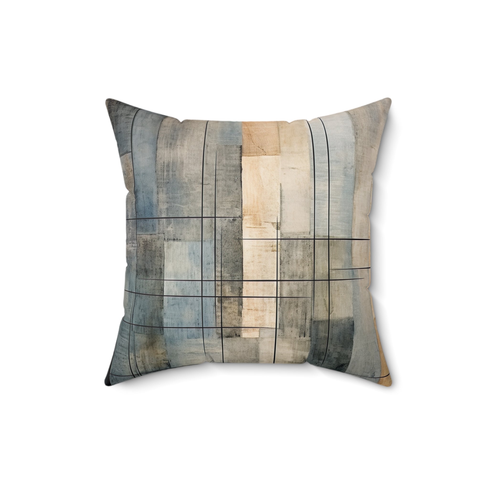 Silver and Gold Geometric Throw Pillow