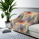 Load image into Gallery viewer, Peach and Gray Metallic Sherpa Fleece Blanket
