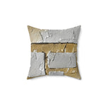 Load image into Gallery viewer, Silver and Gold Metallic Print Pillow
