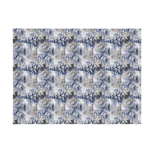 blue and gray winter theme plush fleece blanket