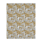 Load image into Gallery viewer, Silver and Gold Metallic Print Velveteen Microfiber Blanket (Two-sided print)
