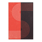 Load image into Gallery viewer, Red and Black Wave Abstract Rug
