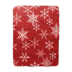 Load image into Gallery viewer, Red Snowflake Sherpa Fleece Blanket
