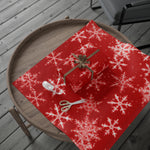 Load image into Gallery viewer, Red and White Snowflake Wrapping Paper
