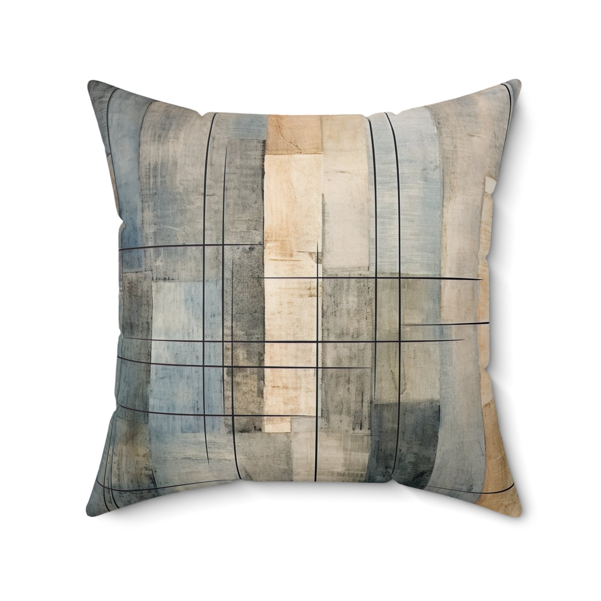 Silver and Gold Geometric Throw Pillow