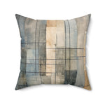 Load image into Gallery viewer, Silver and Gold Geometric Throw Pillow
