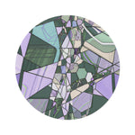 Load image into Gallery viewer, Purple Geometric Design Round Rug
