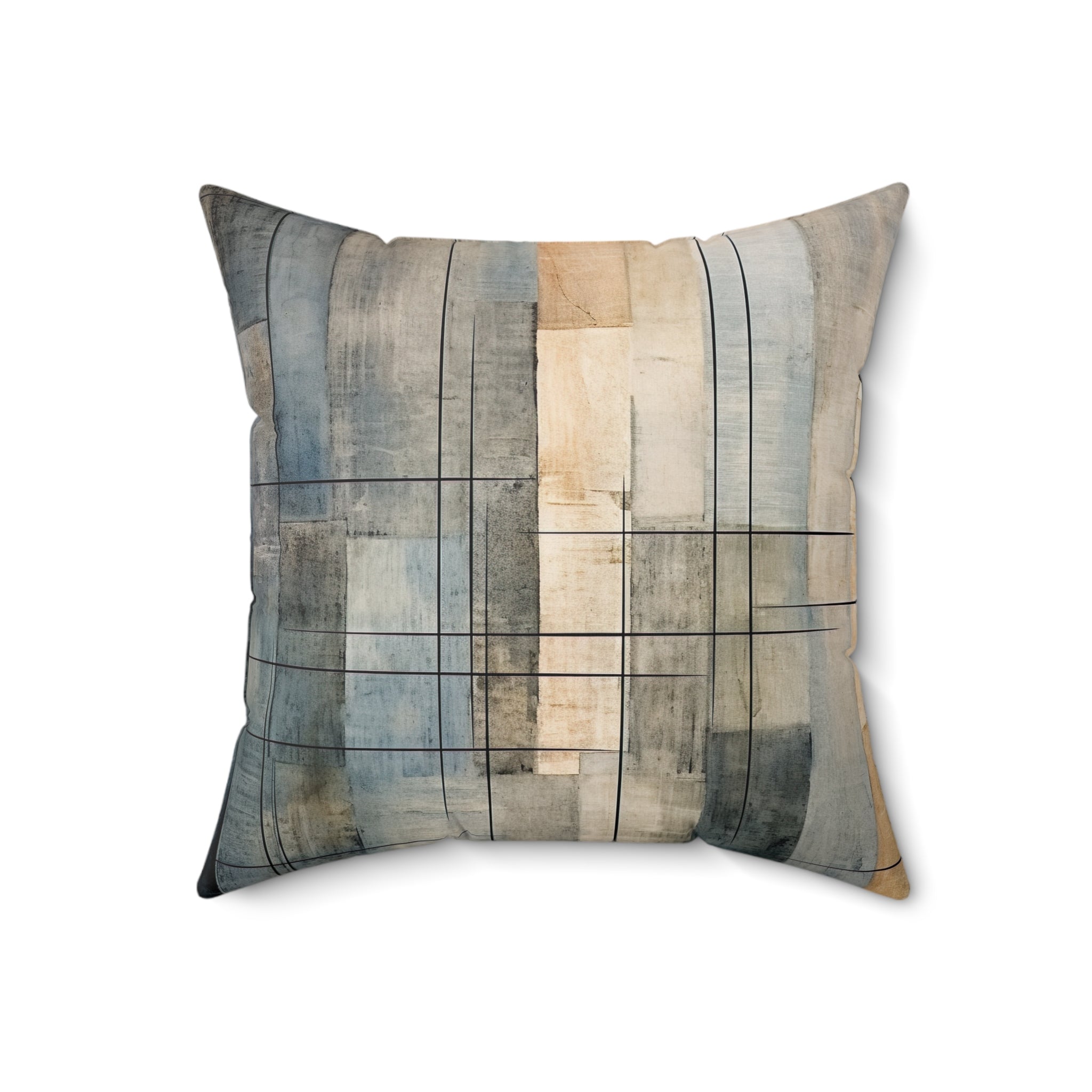 Silver and Gold Geometric Throw Pillow