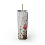 Load image into Gallery viewer, Butterfly Skinny Tumbler with Straw, 20oz
