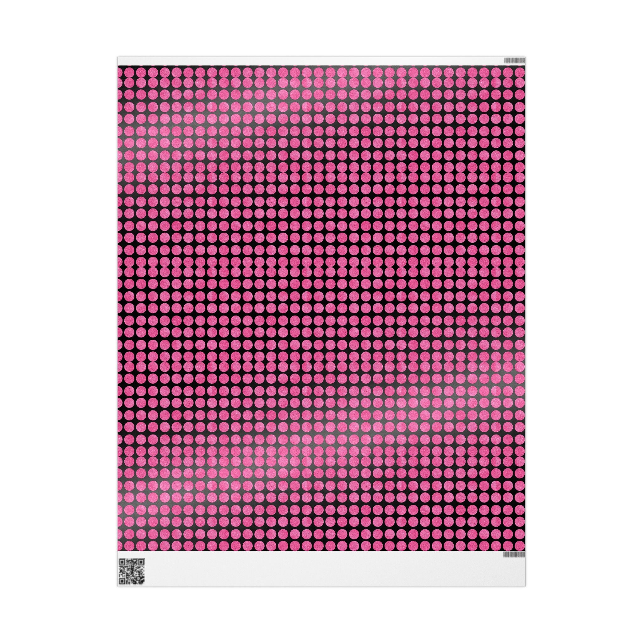 Black and Pink Polka Dot Wrapping Paper