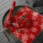 Load image into Gallery viewer, Red and White Snowflake Wrapping Paper
