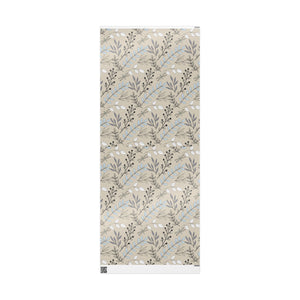 Brown and White Line Art Wrapping Paper