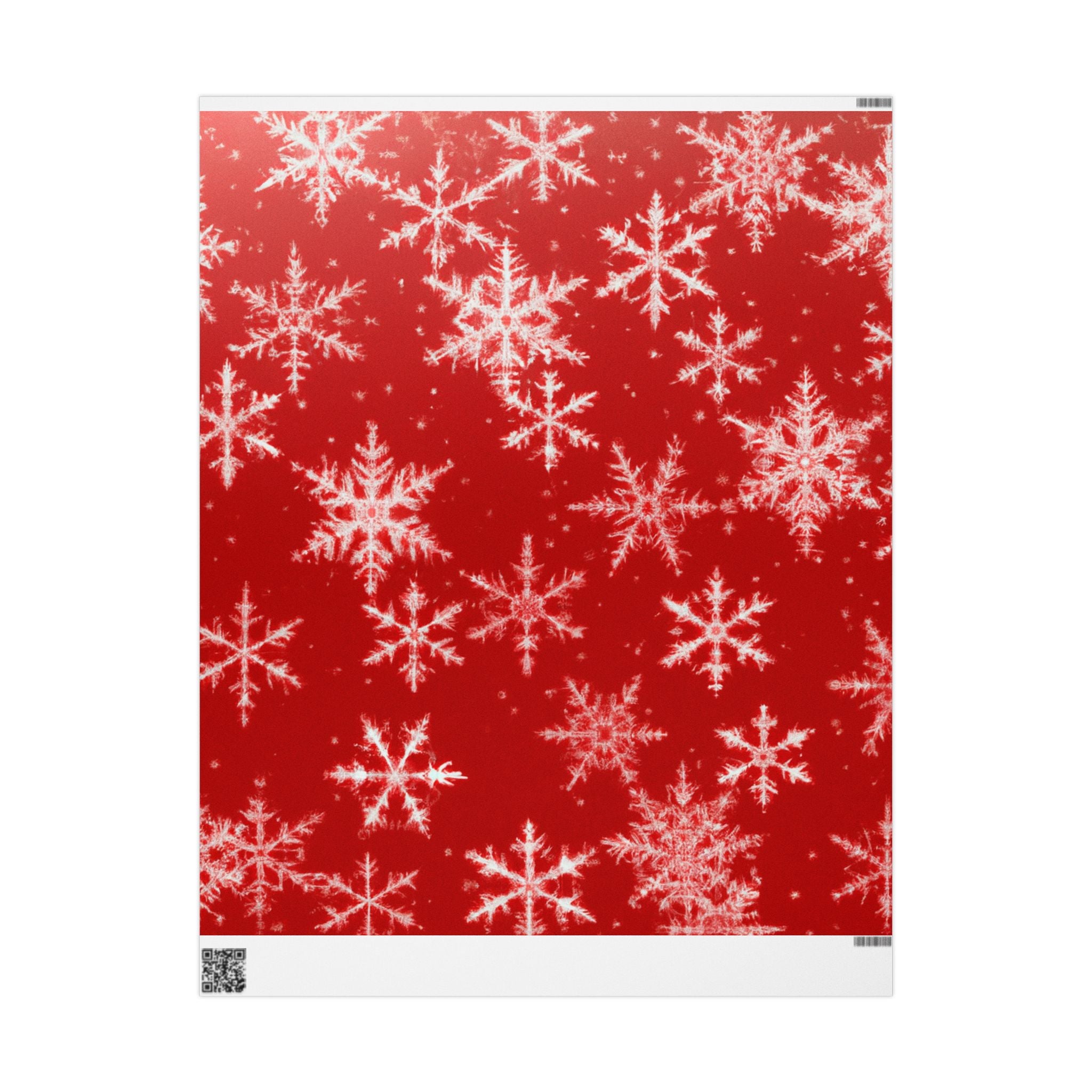 Red and White Snowflake Wrapping Paper